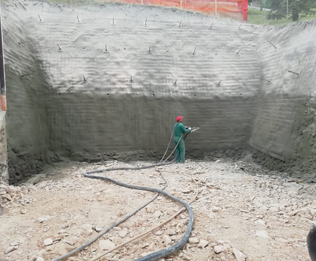 Paratia berlinese all’interno dello scavo