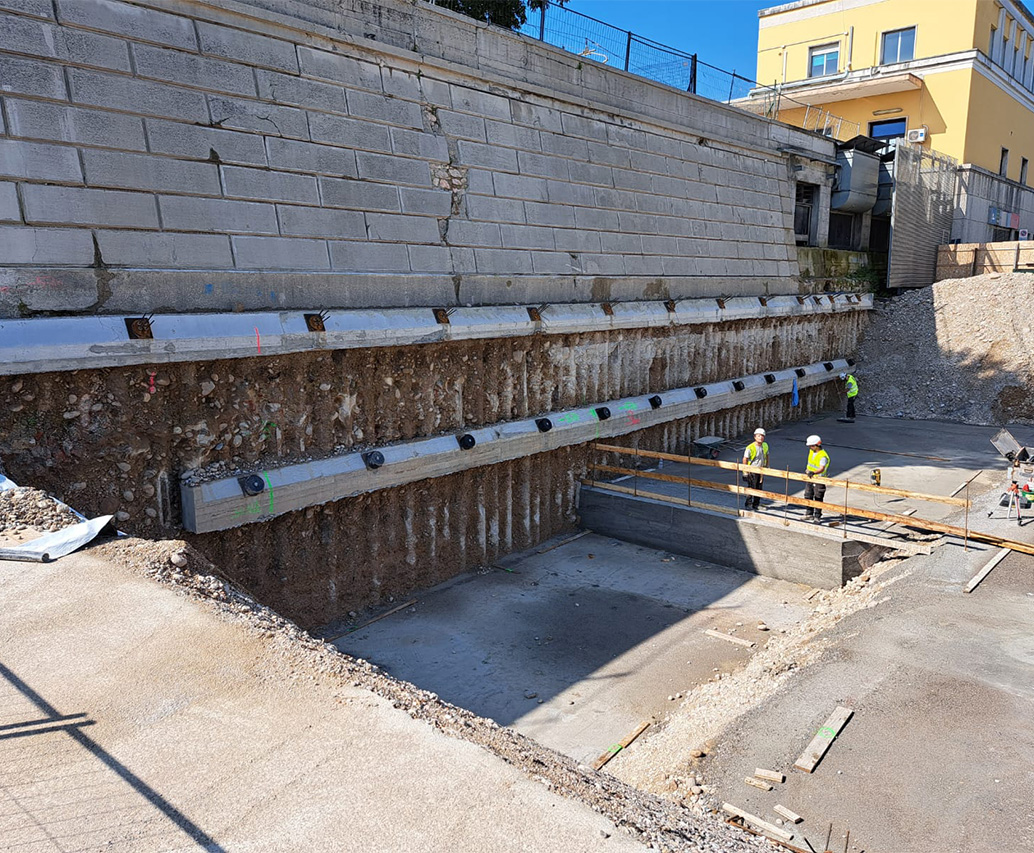 Paratia micropali all'interno dello sca