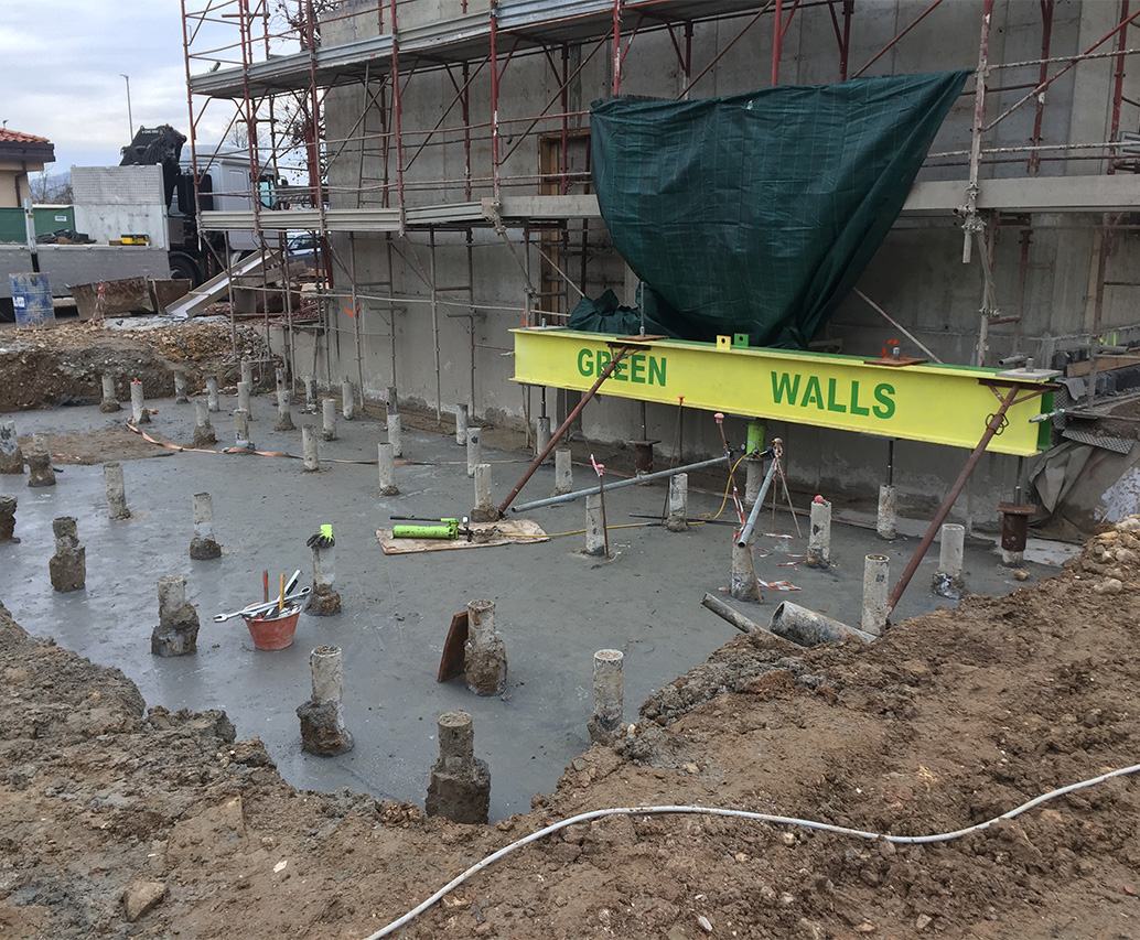 Getto calcestruzzo nei micropali