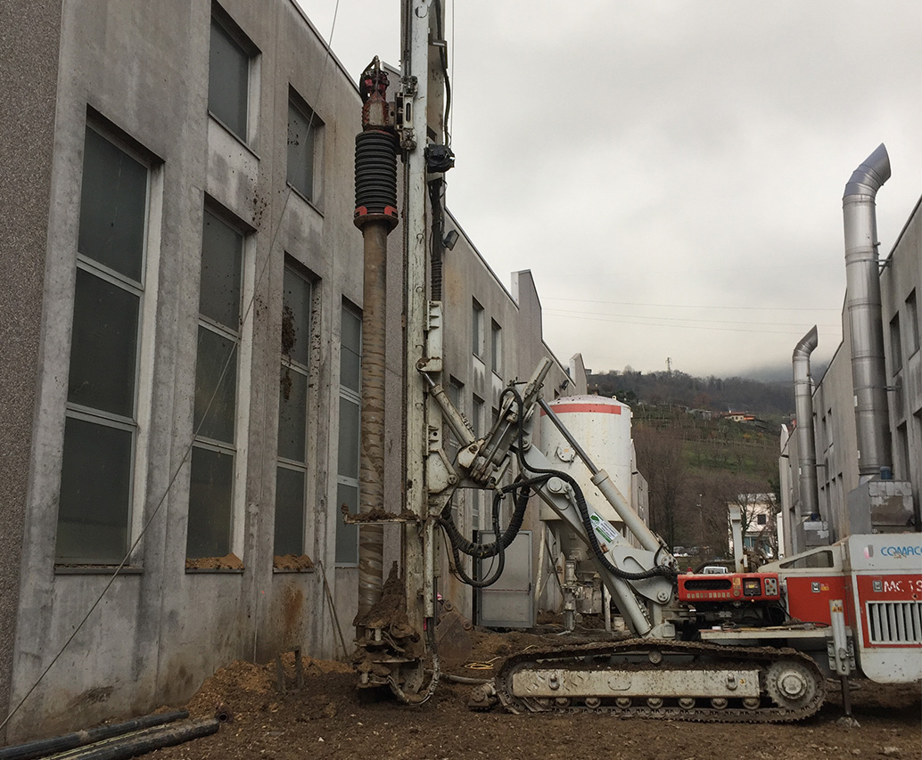 Fondazione con micropali sporgenti