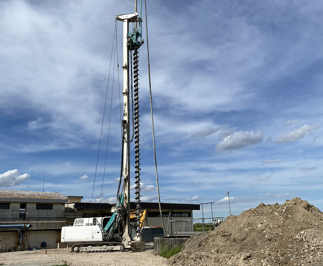 Realizzazione di pali CFA per fondazioni profonde in terreni difficili