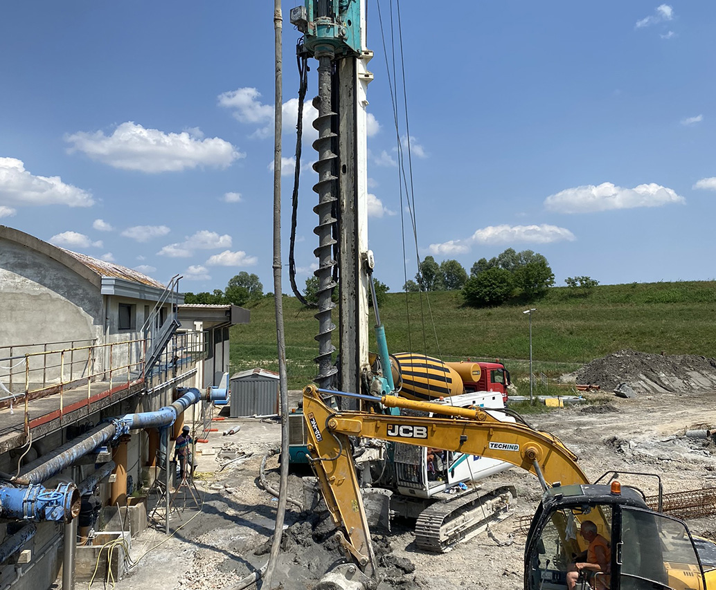 Fondazioni profonde con pali CFA eseguite senza vibrazioni